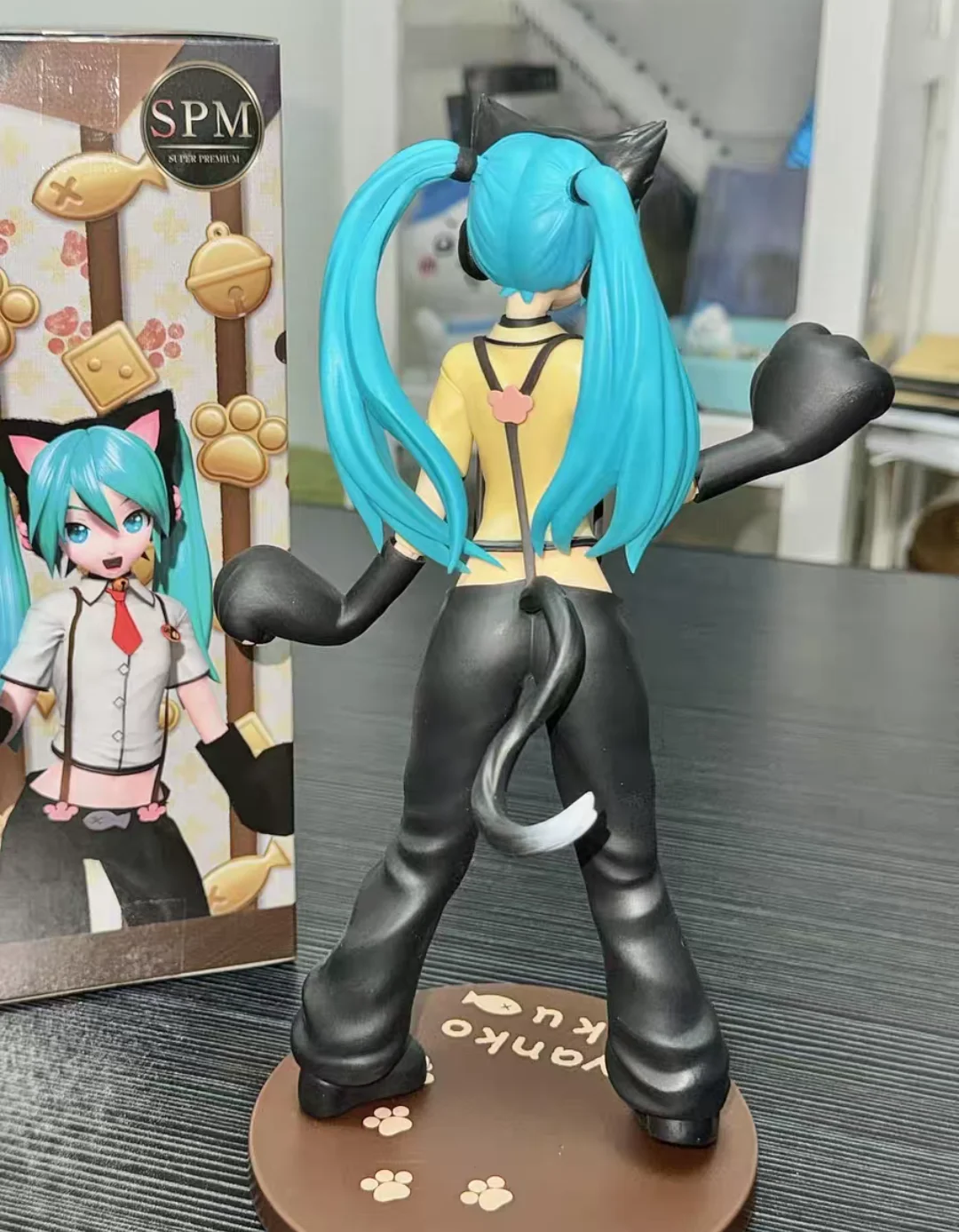 Фото Оригинал в наличии Sega Spm Vocaloid Hatsune Miku Project Diva Cat версия ПВХ фигурка модель коллекция подарок украшение для рабочего стола №3