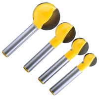 totally enclosed yellow silver lubricated milling cutter router bait 8mm ball end ball nose knife router bits yg8