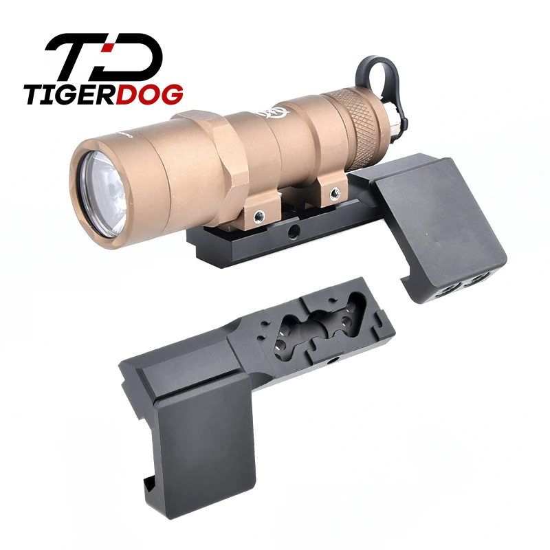 

Tactical Metal M300 M600 Flashlight Mount Thorntail2 Picatinny Short Rail Light Mount Mlok Keymod Airsoft Gun Weapon light Base
