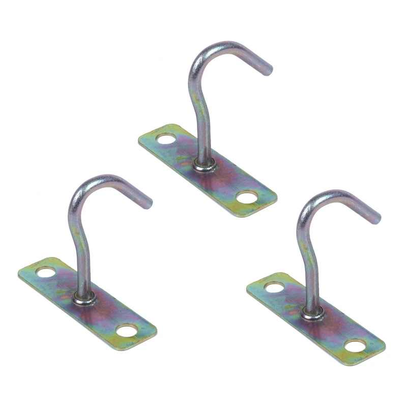 

3X Fan Fixture Metal J Shaped Ceiling Mount Hook Hanger 80mm Height