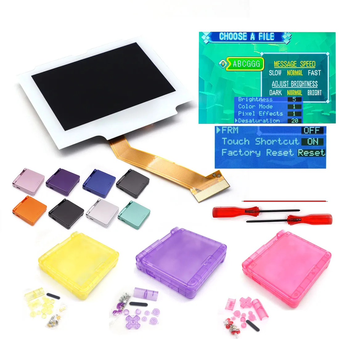 Ламинированный ЖК-экран V5 IPS для Gameboy Advance SP 720x480