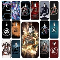 marvel avengers logo phone case for redmi 5 6 7 8 9 a 5plus k20 4x s2 go 6 k30 pro