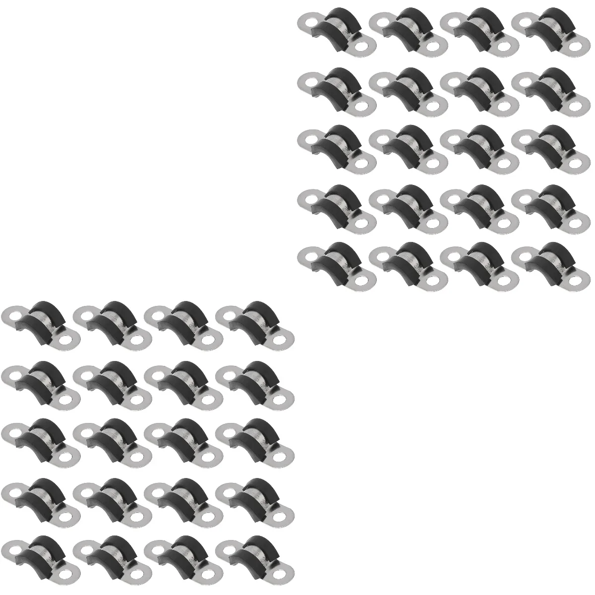 

Clamp Wire Clamps Rubber Cable Insulated Strap Clips Stainless Steel Metal Hanger U Clip Tube Hose Holder Black Tension Cord