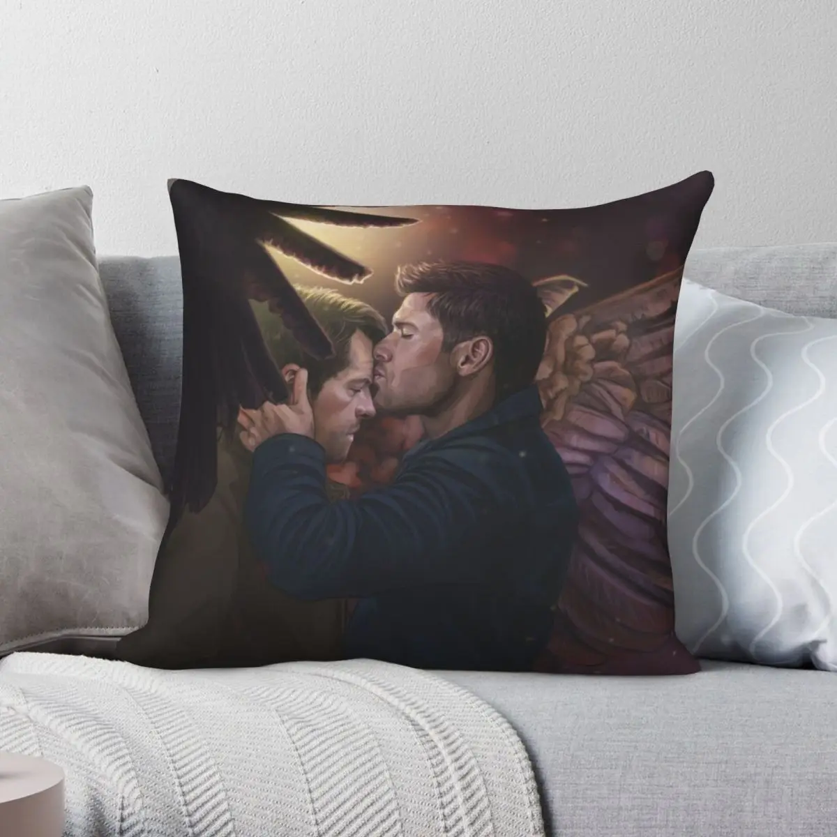 

A Moment Square Pillowcase Polyester Linen Velvet Printed Zip Decorative Car Cushion Cover Wholesale