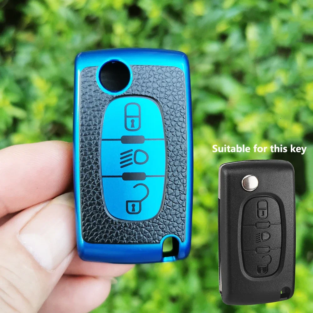 Высококачественная Автомобильная флип-сумка из ТПУ для Peugeot 107 207 307 308 407 607 3008 Citroen