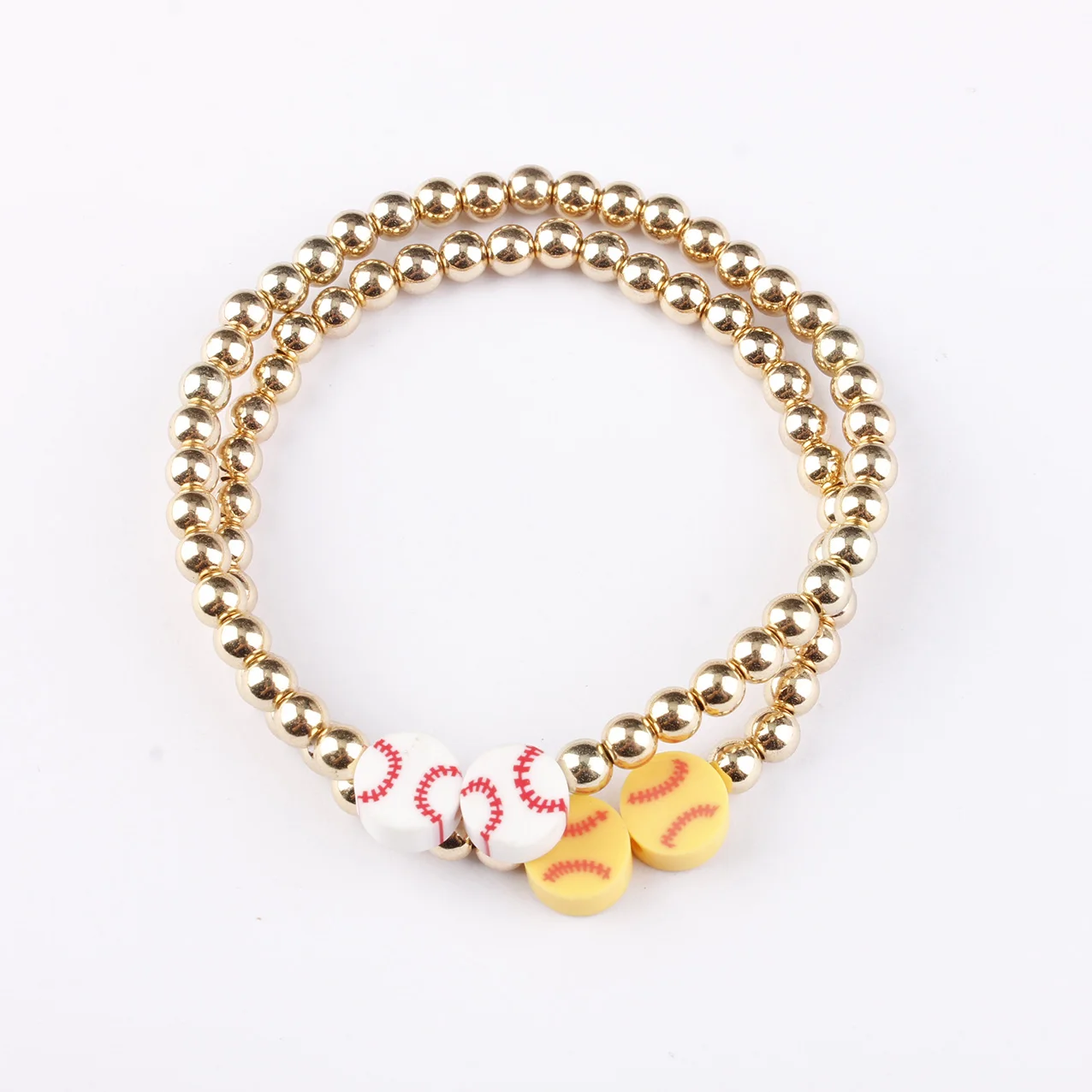 Золотые бусины бейсбольная версия для женщин ювелирные изделия в спортивном