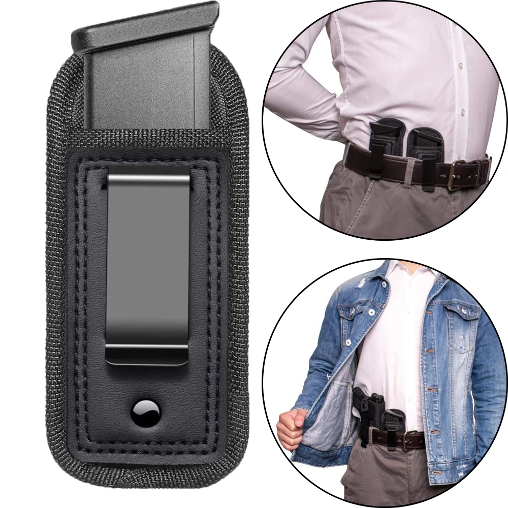 

Tactical Magazine Pouch Holster Pistol 9mm Concealed Carry Mag Case with Clip Glock 17 19 21 Beretta 92 1911 Handgun Mag Pouch