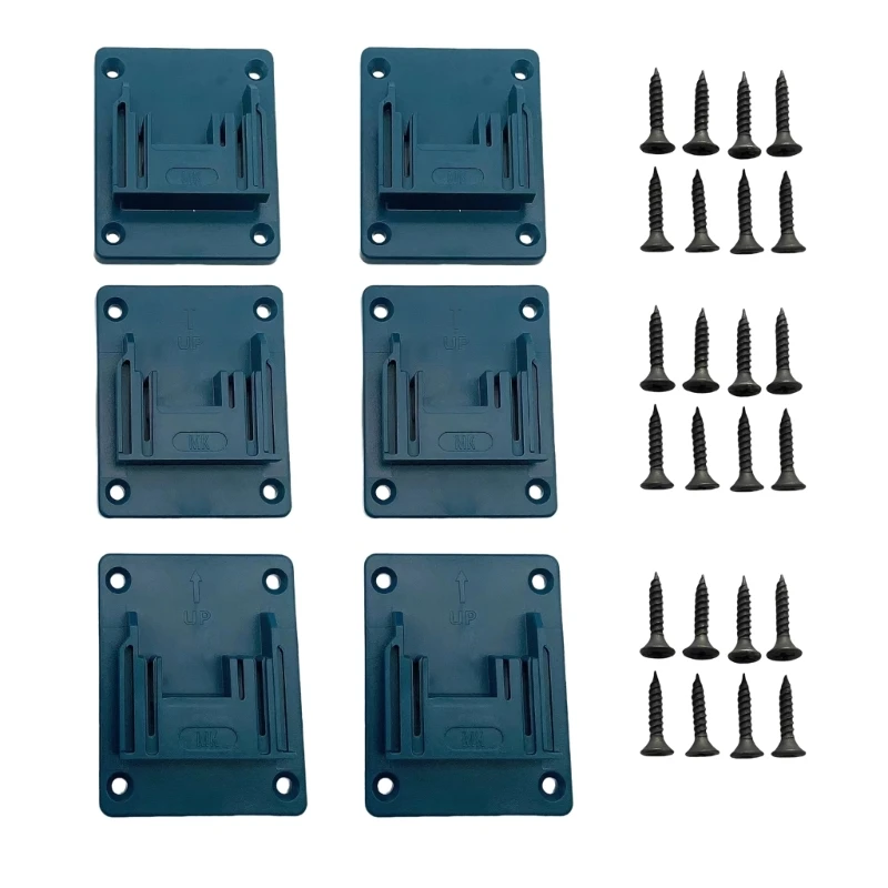 

Set of 6 Battery Holders for Makita Batteries: Drill Bits, Wall Mount for Makita 896B