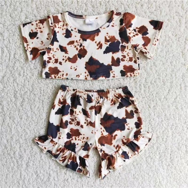 

wholesale price baby girl clothes 2 pcs kids clothes children boutique outfit girl short sleeve t shirt clothing set