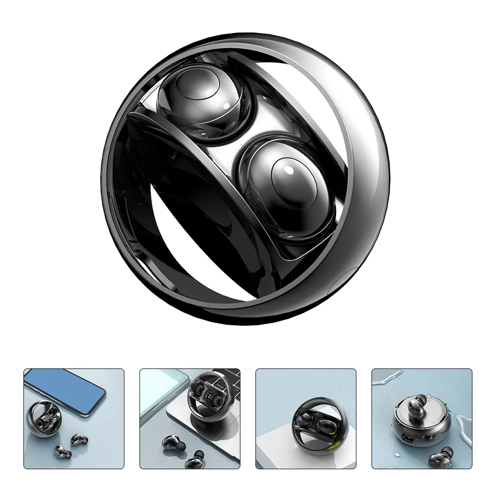 

Portable Wireless Headsets Noise Reduction Earphones Earbuds (Black)