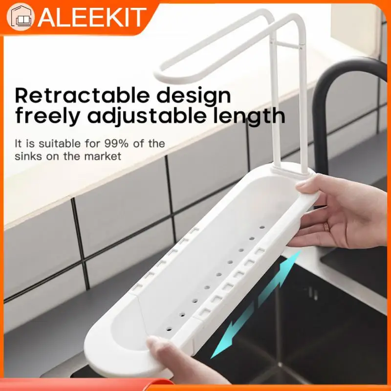 

Telescopic Sink Rack Removable Retractable Storage Drain Basket For Home Kitchen Dish Brushes Sponge Dishcloth Kitchen Accessory