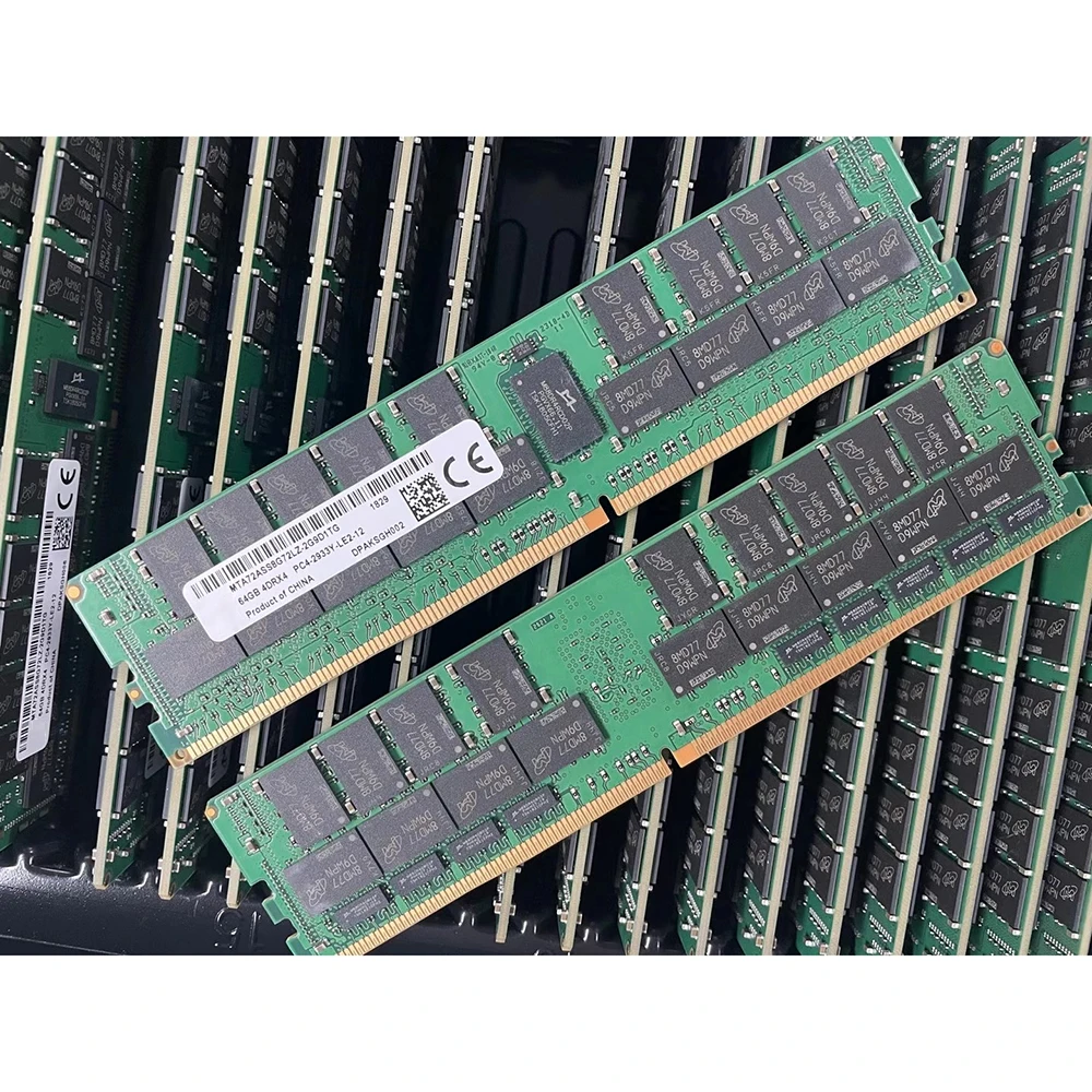 1 шт. для MT RAM 64 Гб 64G 4DRX4 DDR4 2933 PC4-2933Y LRDIMM REG Memory MTA72ASS8G72LZ-2G9DITG