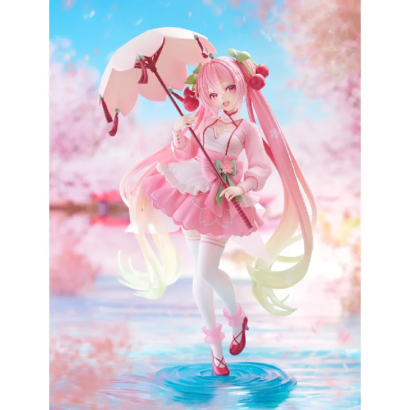 Фото Коллекционная фигурка Taito Amp Vocaloid Hatsune Miku Sakura Cherry из ПВХ, аниме-фигурка, украшение для рабочего стола для взрослых фанатов №4