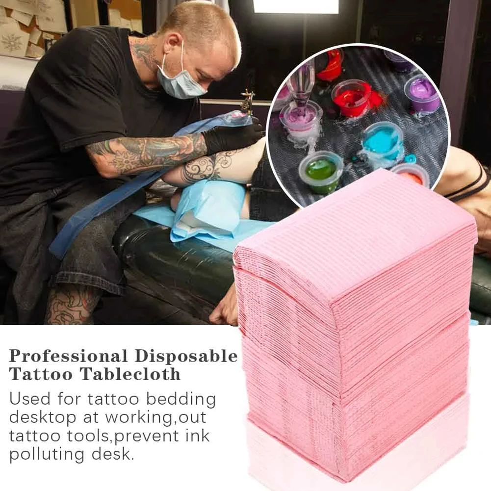 

125pcs Disposable Makeup Clean Pad Excellent Double-layer Composite Membrane Absorbent Waterproof Tablecloths Tattoo Accessories