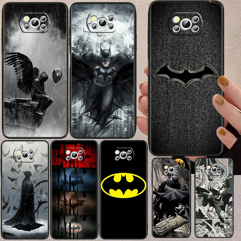 DC Comics Batman Black Phone Case For Xiaomi Mi Poco X4 X3 NFC F4 F3 GT M5 M5s M4 M3 Pro C40 C3 5G Cover