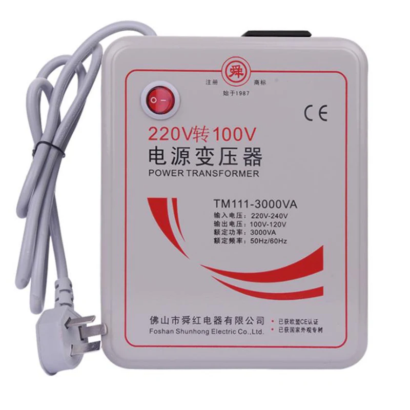 500 Вт 1 кВА понижающий преобразователь напряжения трансформатор 220 В-240 В до 110 В-120