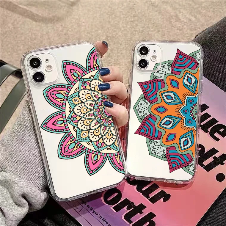 

Retro Printing Pattern For iPhone 13 12 11 Pro 12 13 Mini X XR XS Max 6 6S 7 8 Plus SE2020 Clear Phone Case Cover Coque