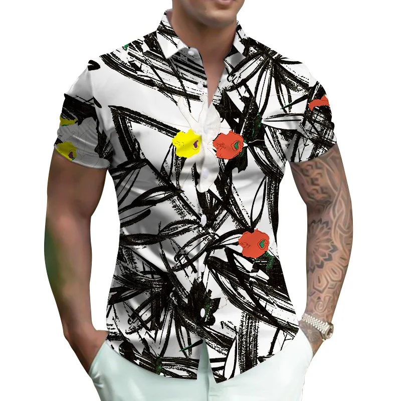 Summer New Men's 3D Short Sleeve Printed Shirt