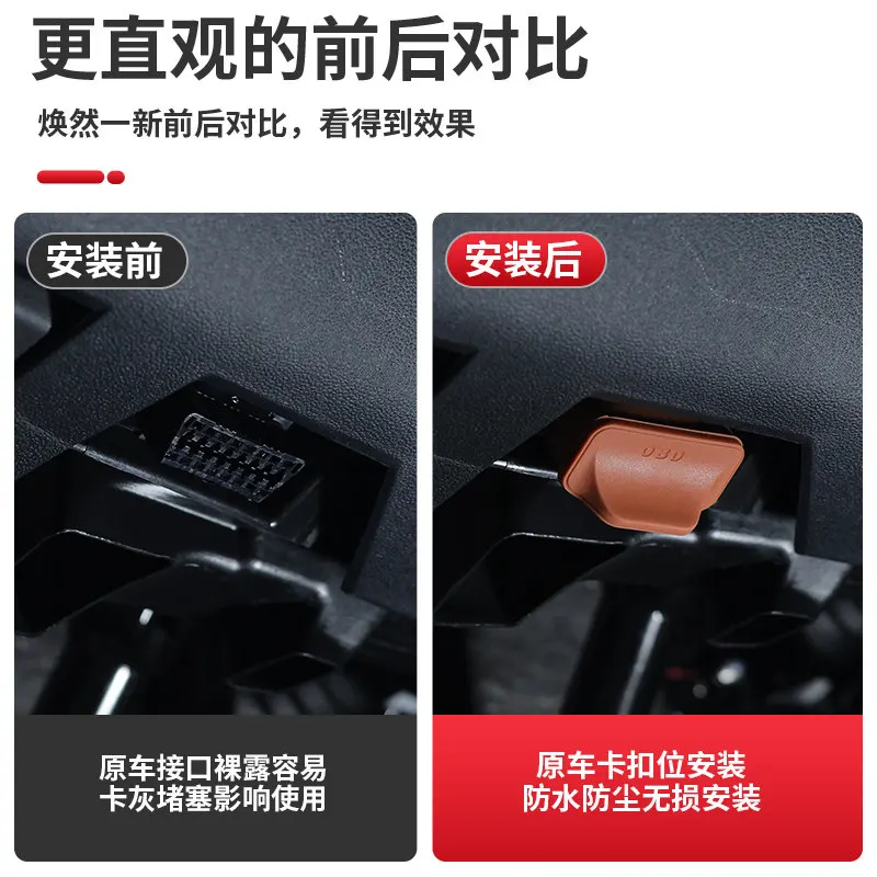 Фото Защитная крышка QIWN для диагностического интерфейса Leopard Ti7 OBD, пыле- и водонепроницаемая, силиконовая, аксессуар для интерьера автомобиля №4