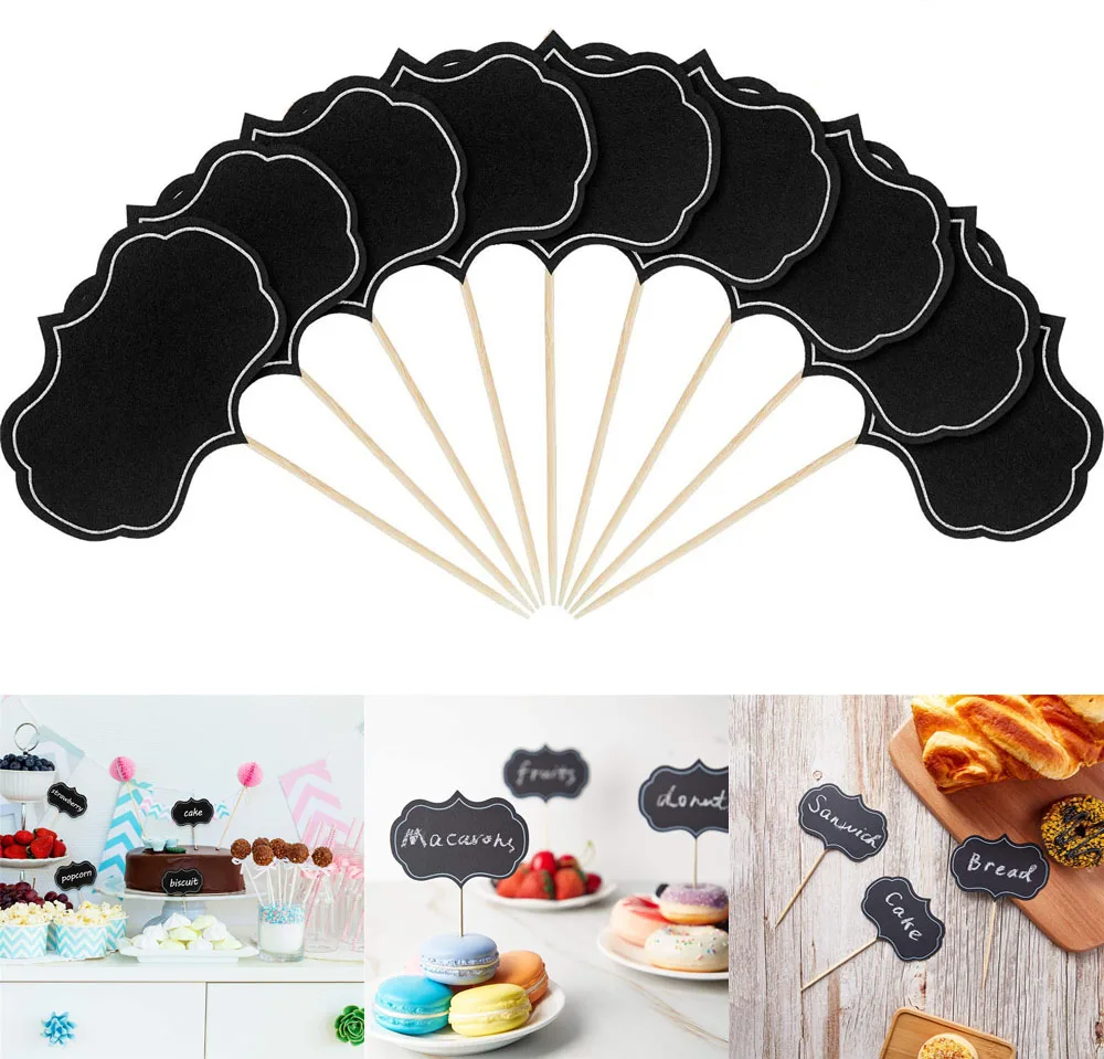 24 шт. мини-картон доска сообщение сланцевый держатель для визитных карточек