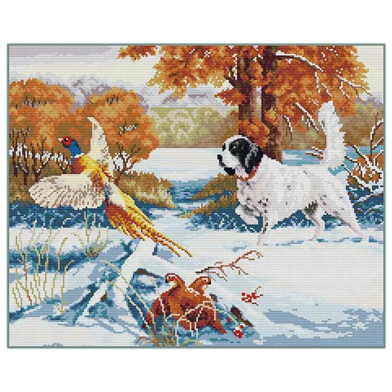 

Набор для вышивки крестиком с изображением фазана, 14 карат