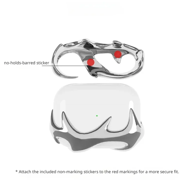 Чехол для Airpods THE OEN с серебряным зубом украшение оригинальный дизайн крутой