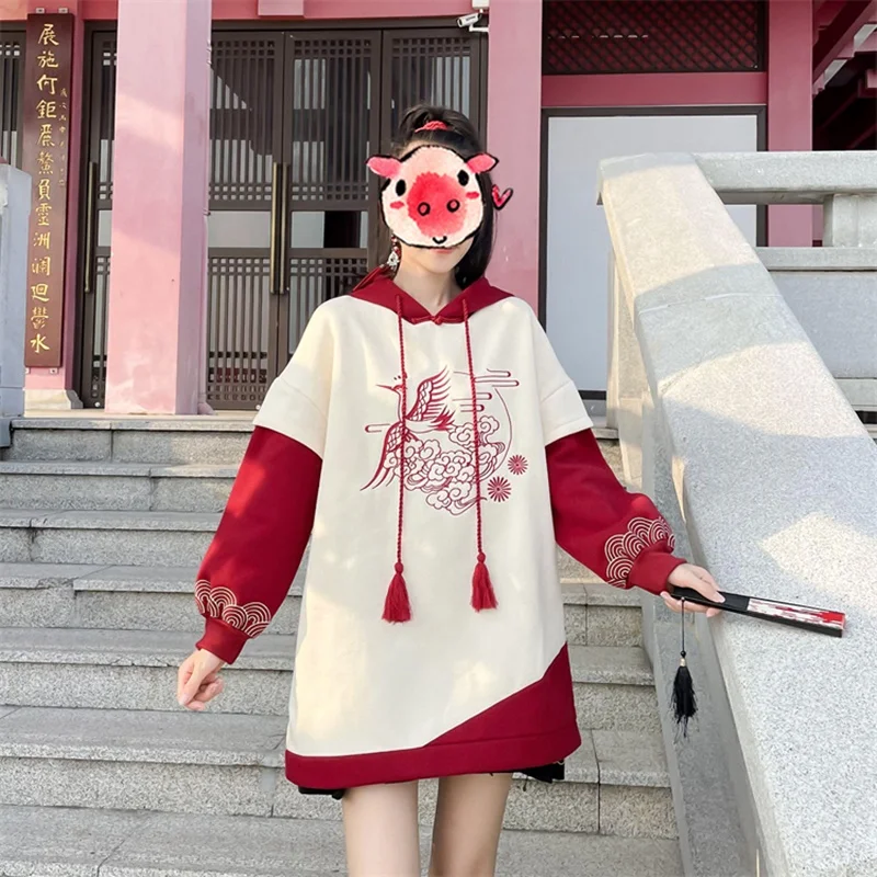 Японская Милая уличная мода женские толстовки Harajuku толстовка с капюшоном