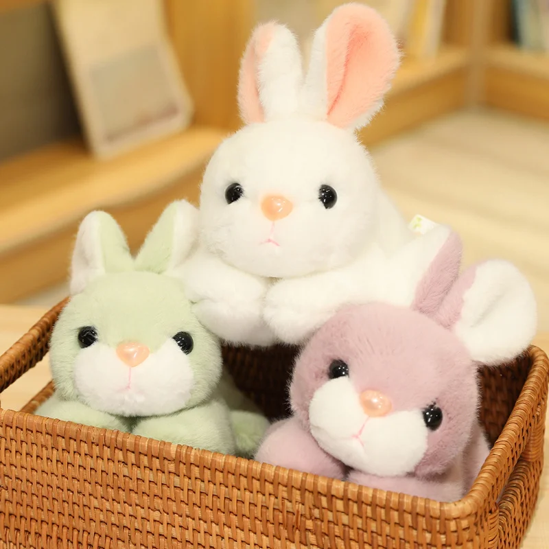 

Hot Sell Cute Bunny Dolls Mini Rabbit Peluche Toys Stuffed Soft Animal Toy for Home Room Decoration Ornament Girls Birthday Gift