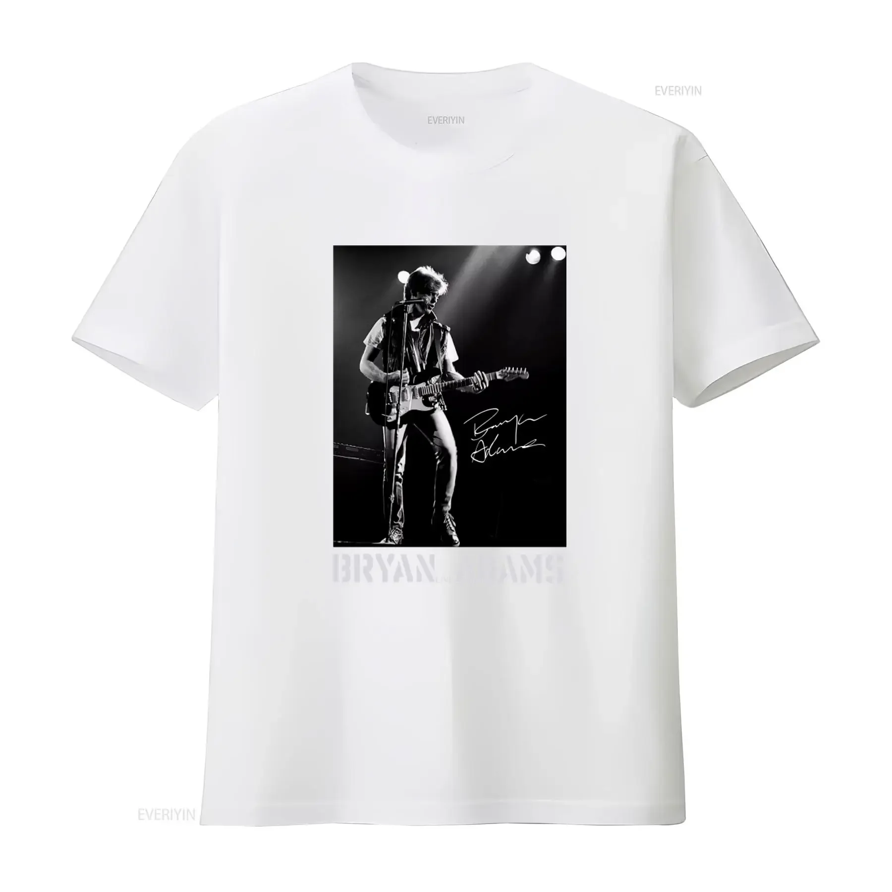 Фото Мужская футболка Hot Bryan Adams Live Concert TLL92 для фанатов рок-музыки, винтажная, с эффектом потертости, унисекс, с графическим принтом, удобная, эластичная, мужская. №3