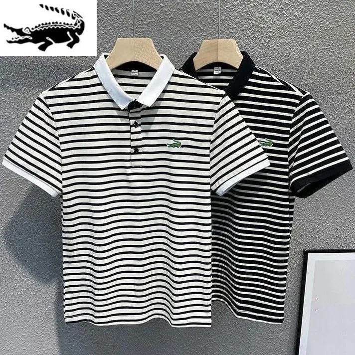 

2023 New Brand Summer Men's Polo Shirts Fashion Lapel Breathable Casual T-Shirt Tops Short Sleeve Polo Shirts