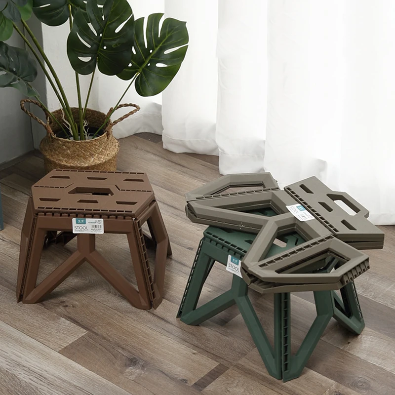 

Пластиковый табурет для мужчин, портативный складной стул для кемпинга и отдыха на открытом воздухе, с ручкой с большой нагрузкой, для рыбалки, квадратный стул