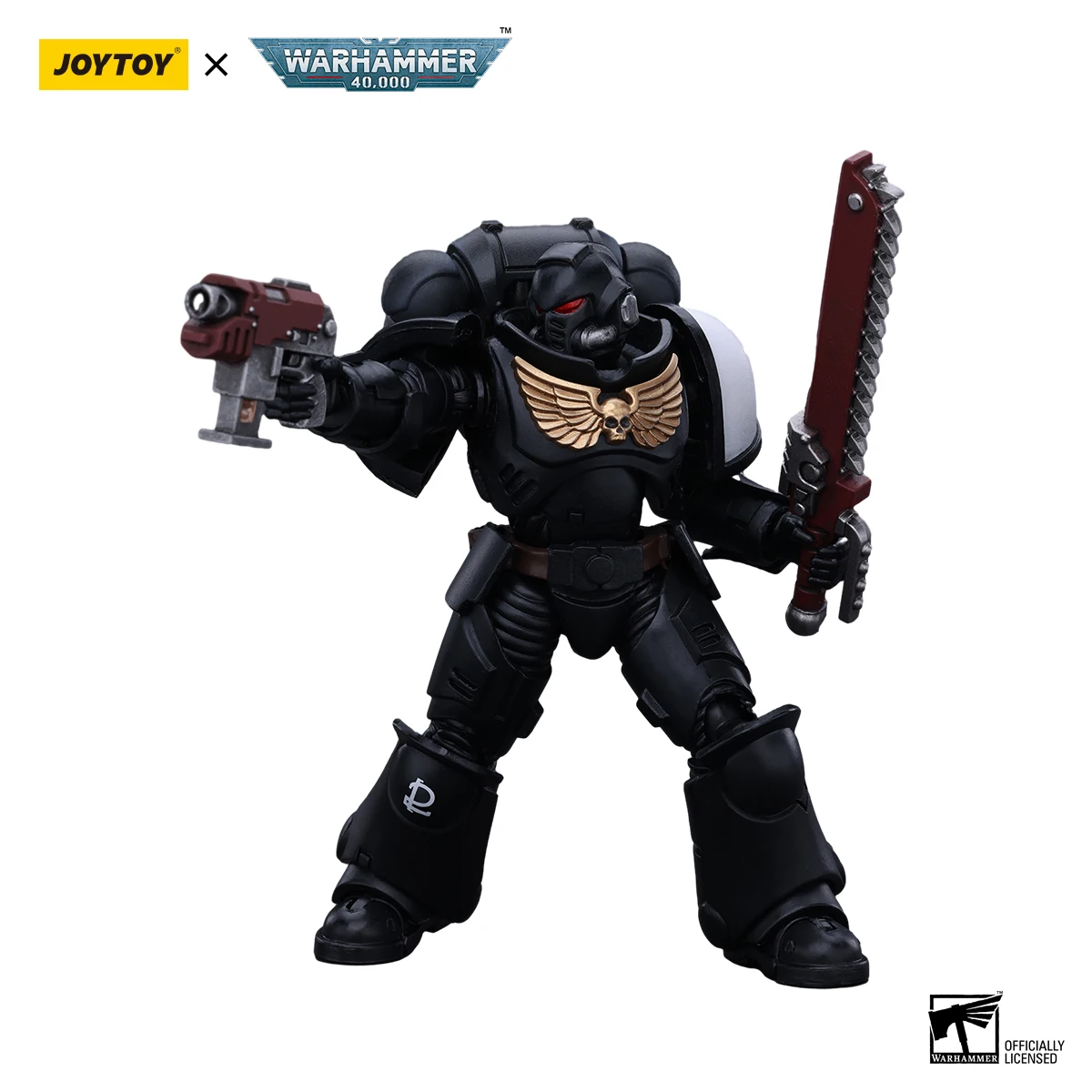 Фото [В НАЛИЧИИ] JOYTOY Warhammer 40K 1/18 Фигурка Космическая морская пехота Черные тамплиеры Outriders Brother Valtus Аниме Военная модель №3