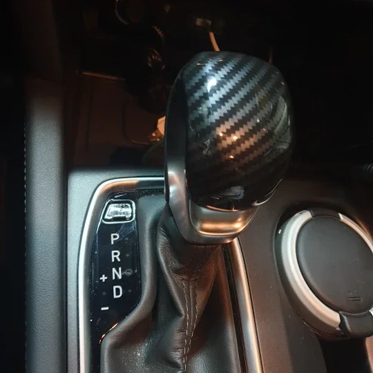 

Для Hyundai Santa Fe 2019-2021 углеродное волокно, автомобильная ручка переключения передач, накладка, аксессуары, внутренняя защитная рамка для головки переключения передач