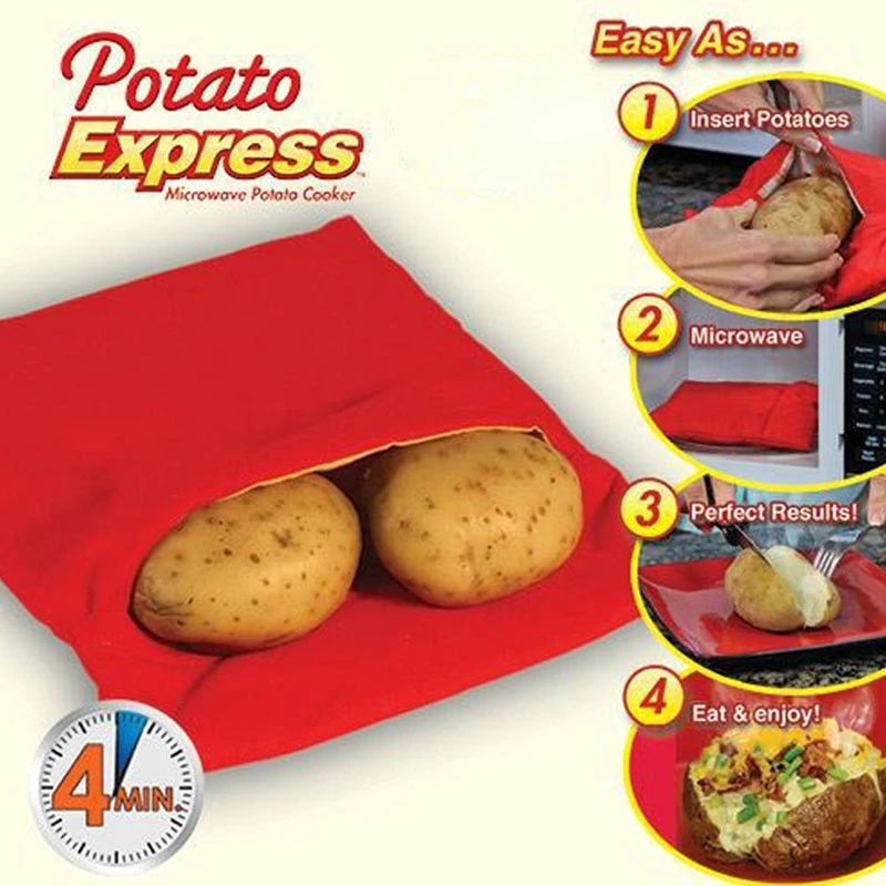 Многофункциональный моющийся мешок для выпечки картофеля в микроволновой печи