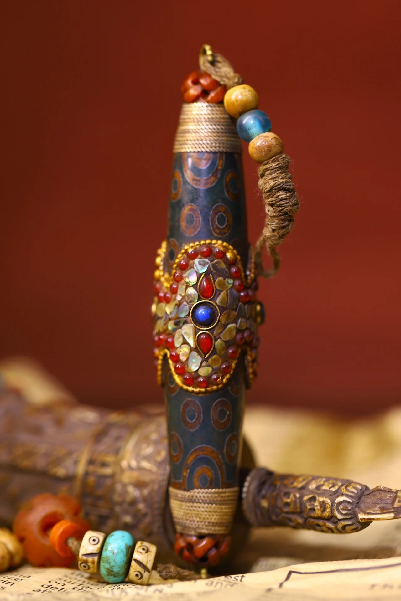 5 &quotКоллекция тибетского храма старый натуральный агат мозаика драгоценный