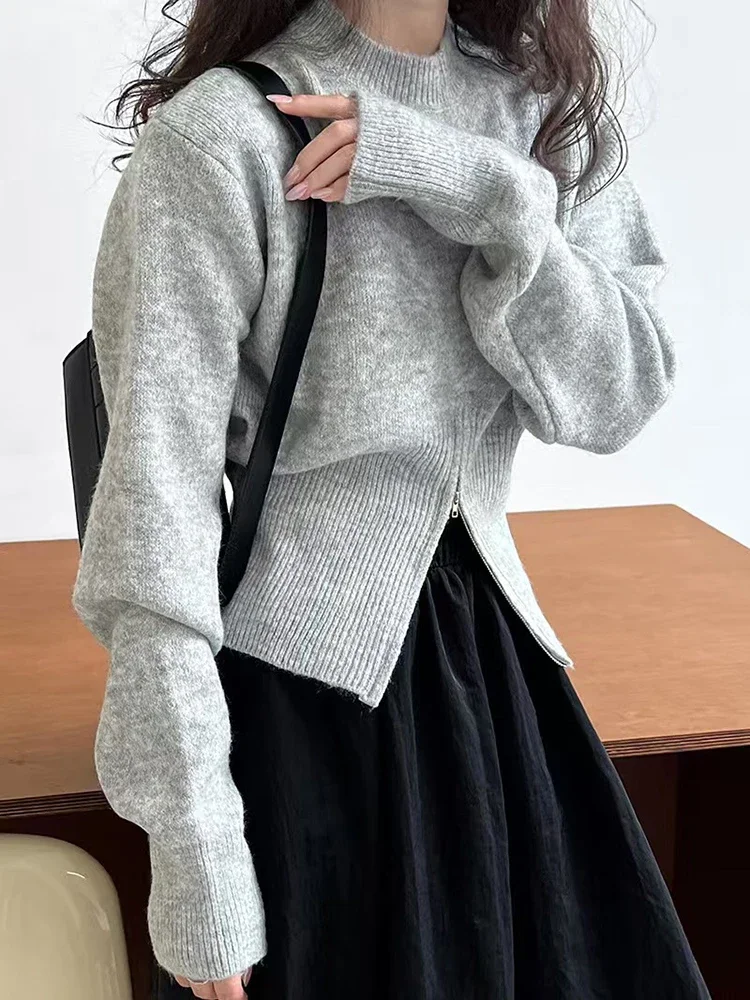 Fanan новые повседневные корейские свободные вязаные пуловеры с длинными рукавами