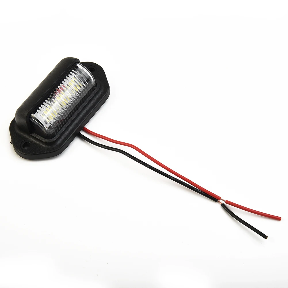 

2pcs Waterproof 6-LED 12V License Plate Light Car Boat Truck Trailer Step Lamp Car Rear Luggage Case License Number Plate Light