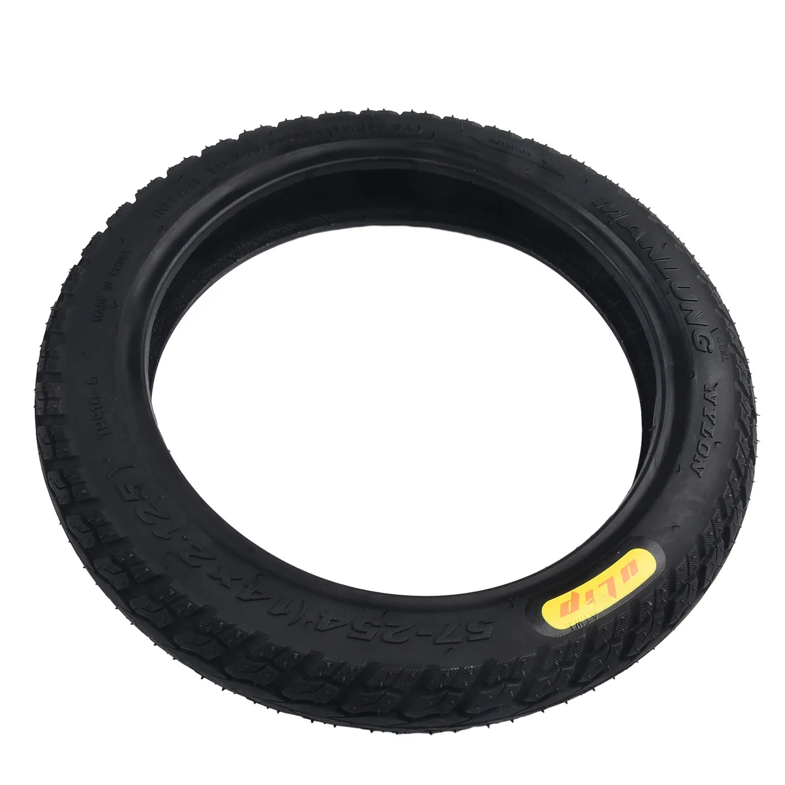 

Electric Bicycle Tubeless Tyre Rubber Wearproof Electric Bike For E-bike Portable Replacement 14x2.125 920g Black