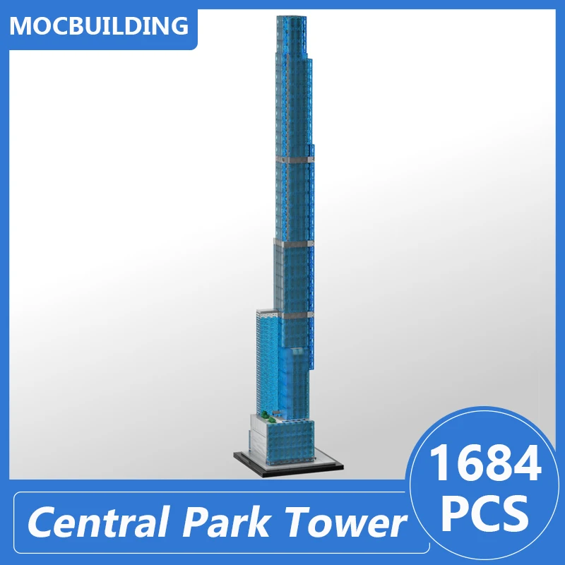 

Central Park Tower 1:800 Scale Model Moc Building Blocks Diy Assemble Bricks Architecture Series Children Toys Gifts 1684PCS