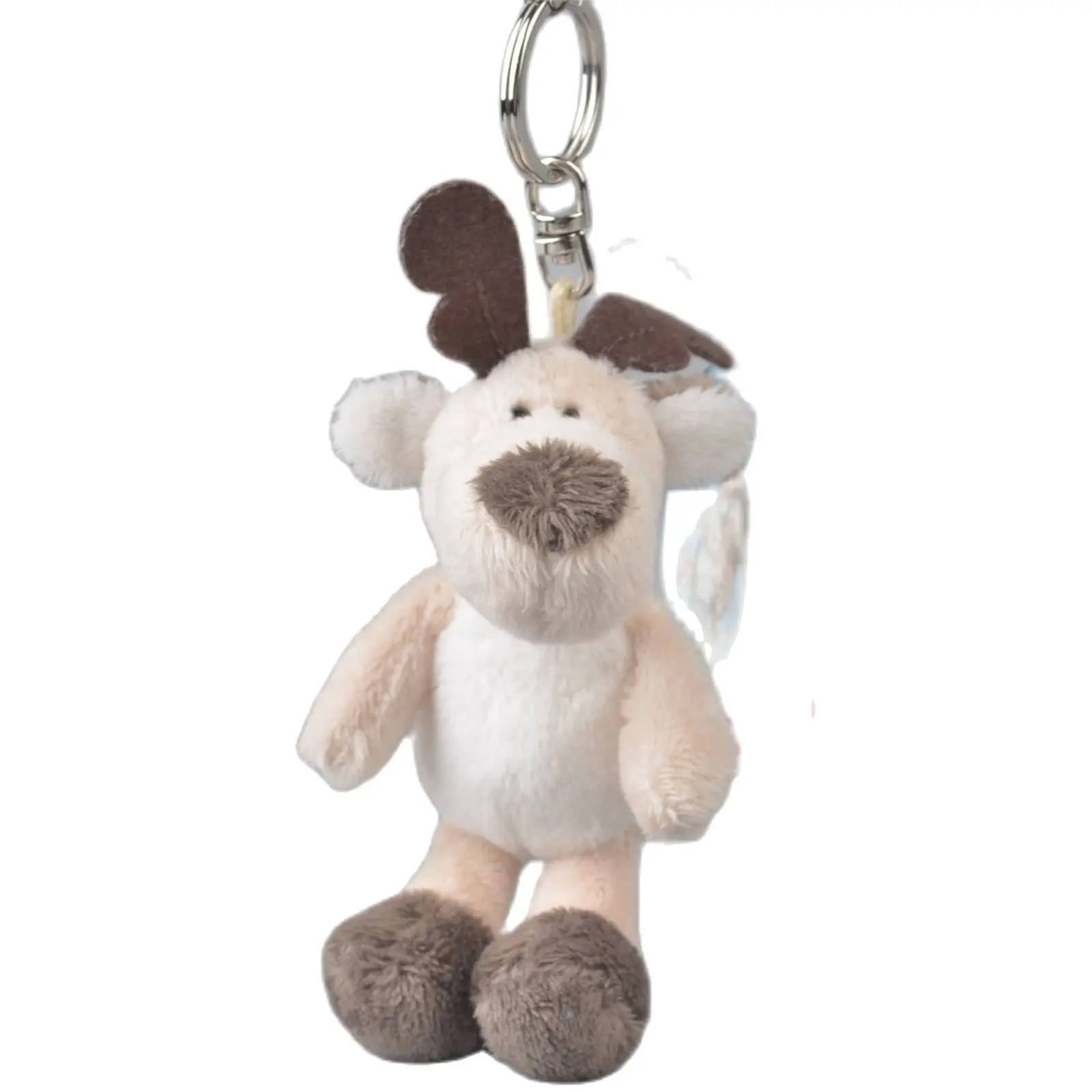 1 Pcs Zoo reindeer Milu deer Pendant Stuffed Plush Keyring  holder Gift Animal Dolls Cartoon Doll Kids Birthday  Free Shipping