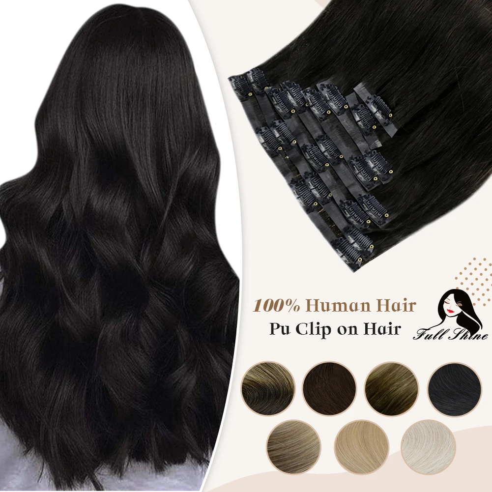 Blond Hair Pu Clip On Machine Remy Extension Skin Weft