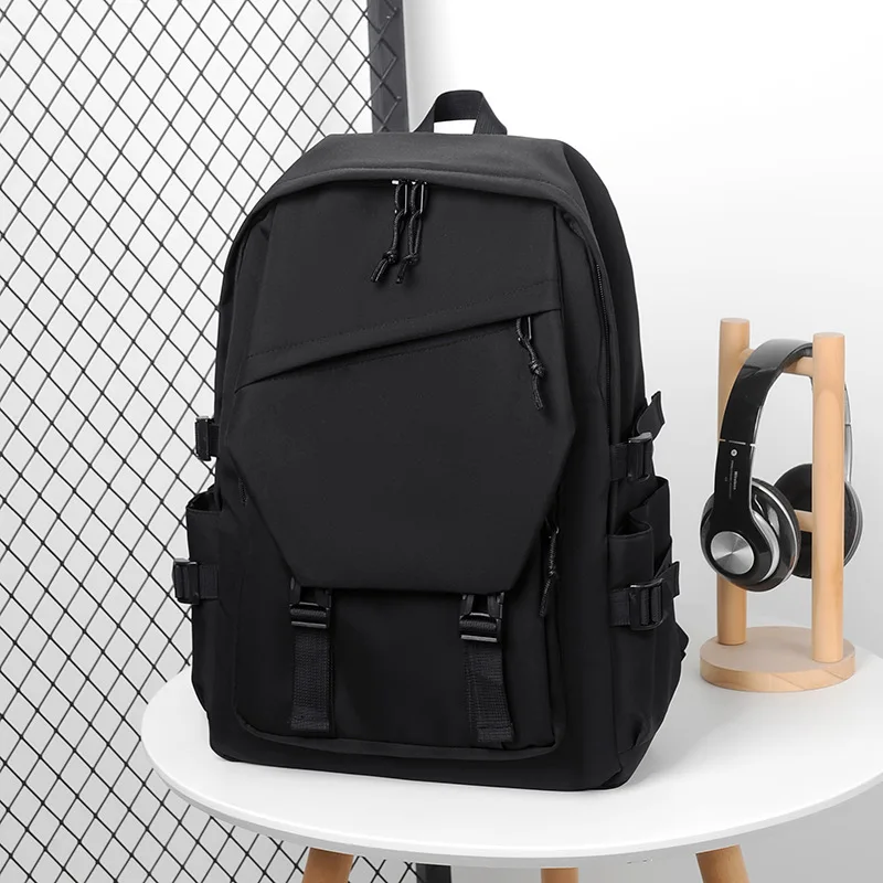 New PU Backpack men's women's Travel Computer Capacity Casual Black Bag Student Outdoor Fitness Fashion Backpack Business Yoga