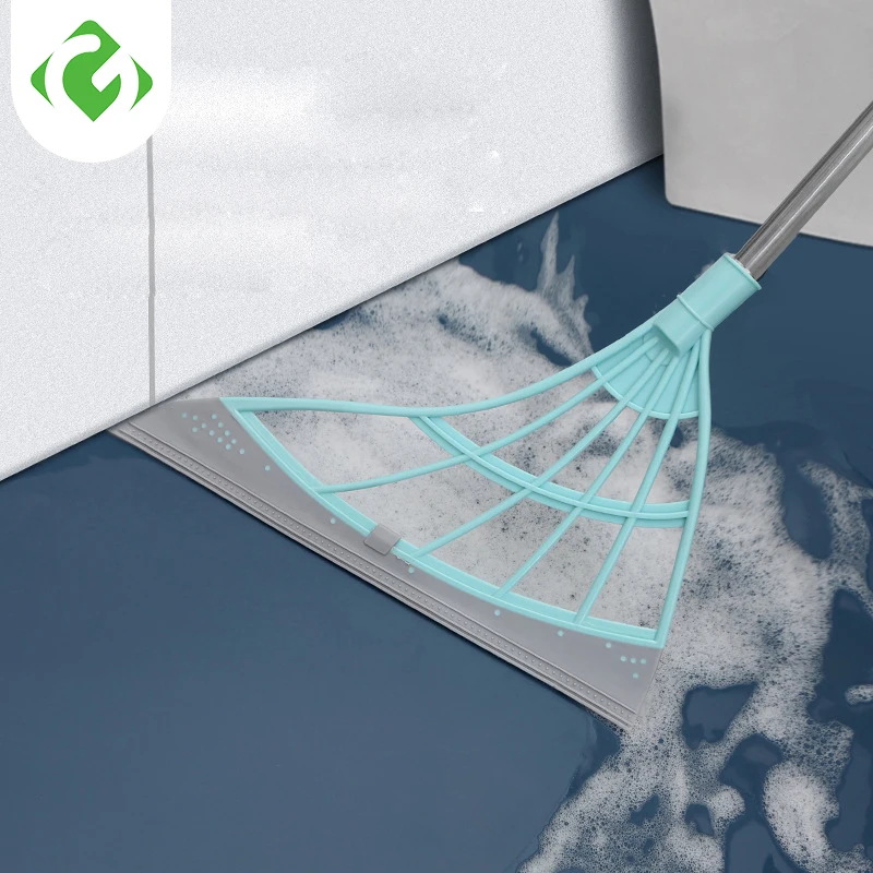 Резиновая щетка с ручным нажимом Швабра Волшебная скребок для мытья пола