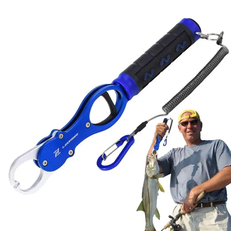 

Fish Lip Grabber Fishing Scales Lip Grippers Grip Tool With Weight Scale Anti-Rust Grabber For Freshwater Fishing Enthusiasts