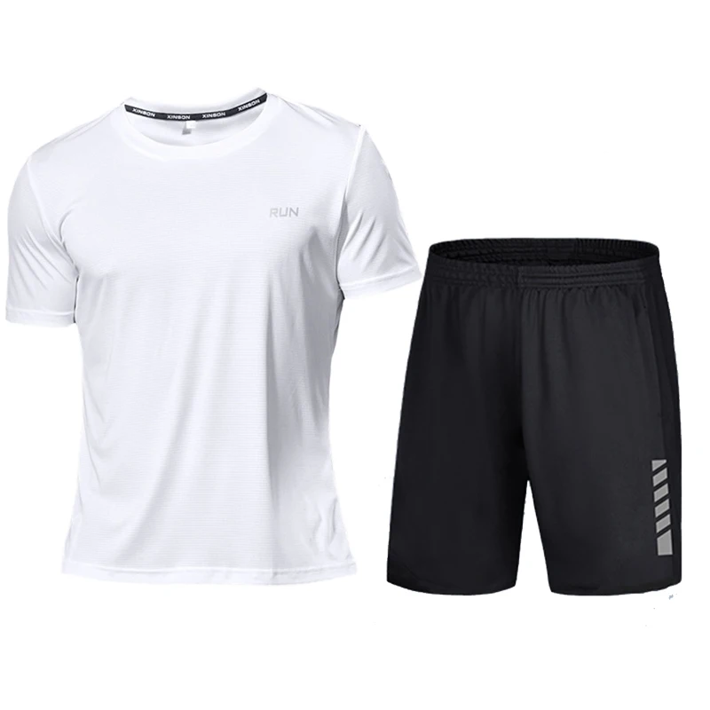 

Men's Training Sportswear Dry Fit Set Camiseta Gym Fitness Compression Ropa Deportiva Jogging Sports Tight Clothes Athletic Wear