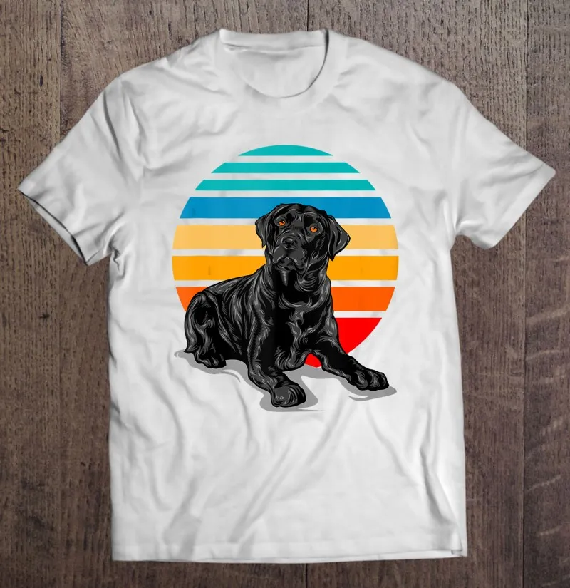 

Футболка мужская оверсайз в стиле ретро с принтом собаки лабрадора