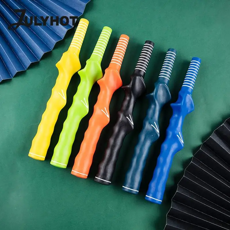 

Golf Grips Universal Rubber Swing Trainer Grip Training Aids For Driver Wood Irons Right Left Hand Golfer Practice Teaching Aid