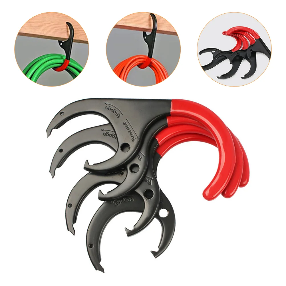 

4 Pcs Wooden Board Hook Hanger Hooks Multi-functional Garage Hanging Metal Punch-free Heavy Duty