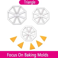 3pcs cookie cutter plastic bakeware fondant cake mold flag triangle shape biscuits baking tools decoration kitchen accessories