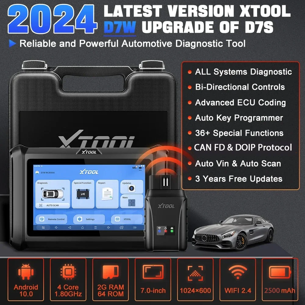 XTOOL D7W Wifi подключенные Автомобильные диагностические инструменты бесплатная